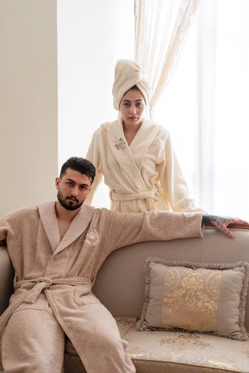 حوله ست دوقلو پالتویی نارین ساپ تبریز مدل ROCO سایز M&L