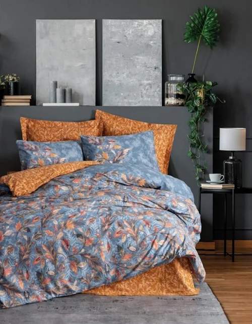 سرویس کاور روتختی کتان باکس کوئین ALEKRA HARDAL COTTON BOX