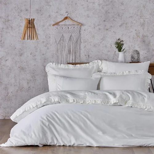 سرویس کاور روتختی اکوکتان کوئین PIETRA CREAM ECOCOTTON