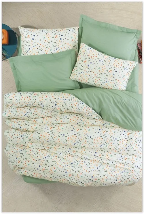 سرویس کاور روتختی کتون باکس سینگلLOLA YESIL COTTON BOX