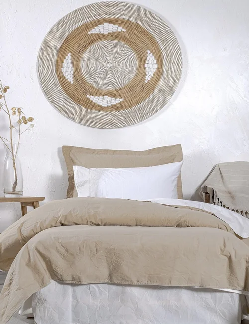 سرویس کاور روتختی اکوکتان کوئین CASUAL BEJ ECOCOTTON