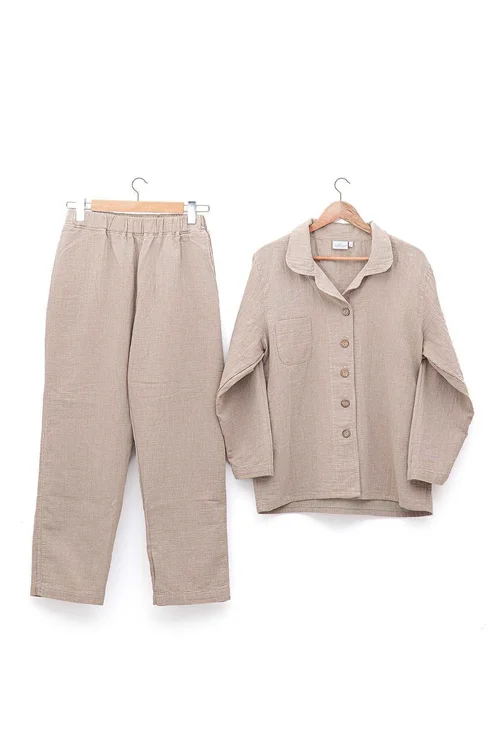 پیژامه لباس خواب اکوکاتن مدل MELSA دوتکه