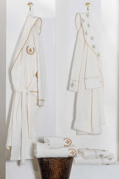 حوله ست دوقلو پالتویی اکوکاتن مدل ASLISAH ECOCOTTON سایز M&L