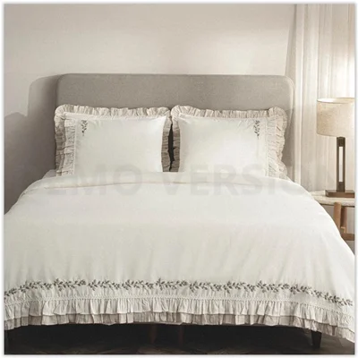 سرویس کاور روتختی اکوکاتن کینگ LEYNA CREAM ECOCOTTON