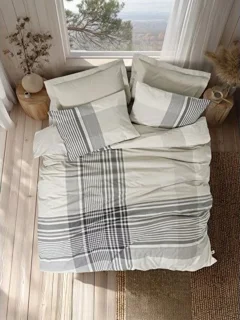 سرویس کاور روتختی کتان باکس کوئین SOREN BEJ COTTON BOX