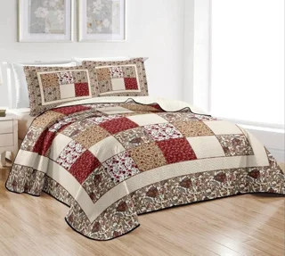 روتختی پنبه دوزی یک نفره بهاره 2 تکه ورونیکا مدل KP 5006