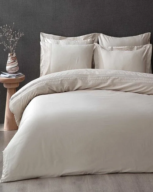 سرویس کاور روتختی اکوکاتن کینگ RANA ECOCOTTON BEJ