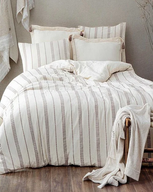 سرویس کاور روتختی اکوکاتن کینگ IZGI ECOCOTTON BEJ