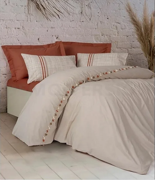 سرویس کاور روتختی کتان باکس کوئین MERRI BEJ COTTON BOX