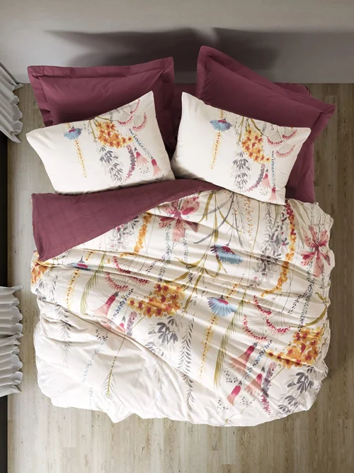 سرویس کاور روتختی کتون باکس دونفره FLOS BORDO COTTON BOX