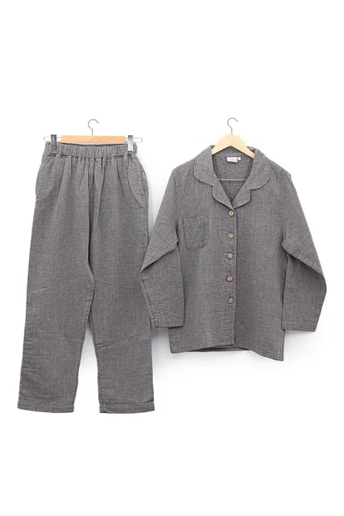 پیژامه اکوکاتن زنانه مدل MELSA دوتکه