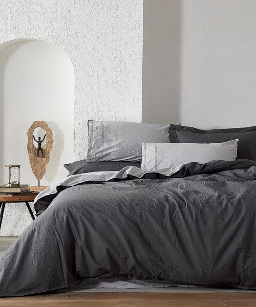 سرویس کاور روتختی اکوکتان کوئین CASUAL ANTRASIT ECOCOTTON