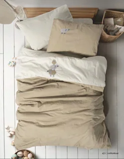 سرویس کاور روتختی کتان باکس نوزادی LAMP BEJ COTTON BOX