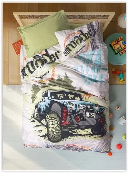 سرویس کاور روتختی کتون باکس سینگلJUNIOR ADVENTURE YESIL COTTON BOX