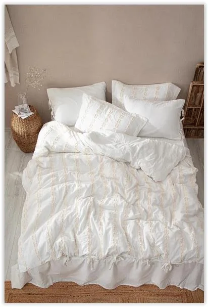 سرویس کاور روتختی اکوکاتن کینگ SIMA CREAM ECOCOTTON