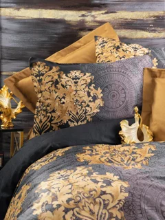 سرویس کاور روتختی کتان باکس کوئین JADIRA BEJ COTTON BOX