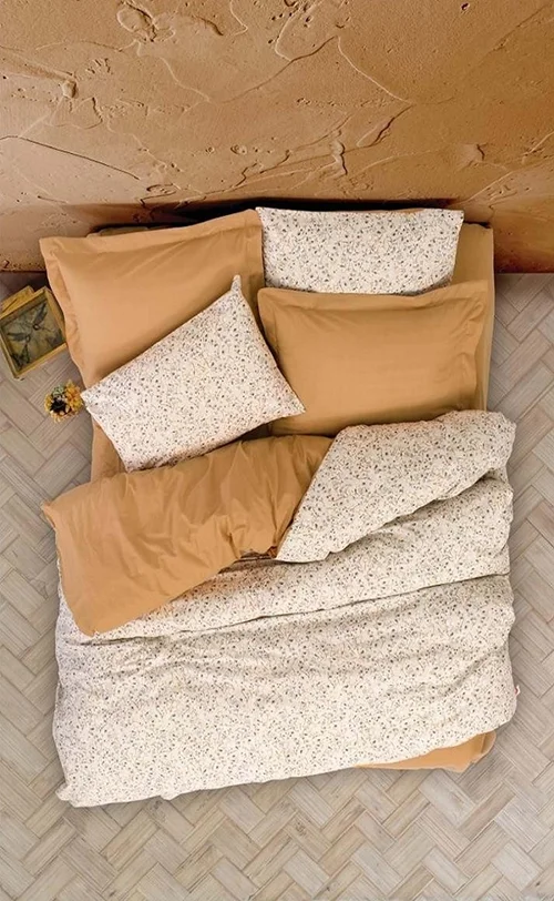 سرویس کاور روتختی کتان باکس کوئین POSY BEJ COTTON BOX