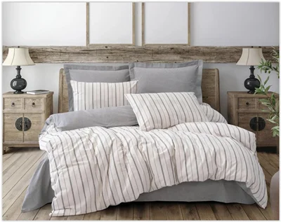 سرویس کاور روتختی کتون باکس سینگل UNUS GRI COTTON BOX