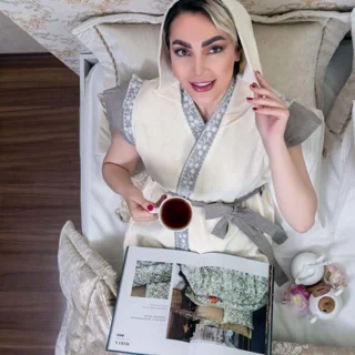 حوله پالتویی زنانه لوندر مدل ISABELLA
