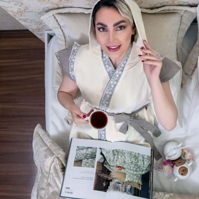 حوله پالتویی زنانه لوندر مدل ISABELLA