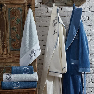 حوله ست دوقلو پالتویی اکوکاتن مدل  DERIN ECOCOTTON سایز L & M