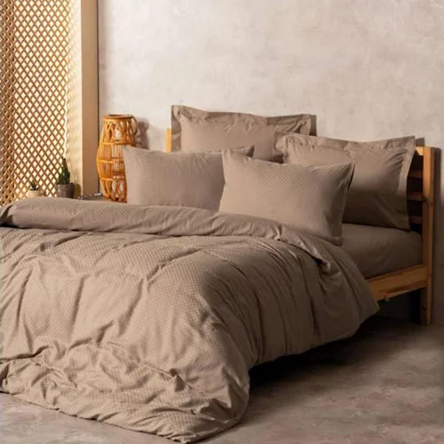 سرویس کاور روتختی کتان باکس سینگل PLAID VIZON COTTON BOX