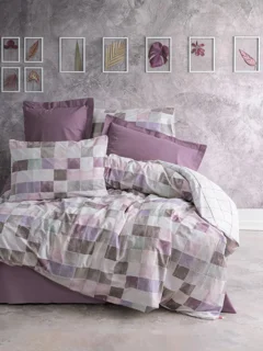 سرویس کاور روتختی کتان باکس کوئین MARO GUL KURUSU COTTON BOX