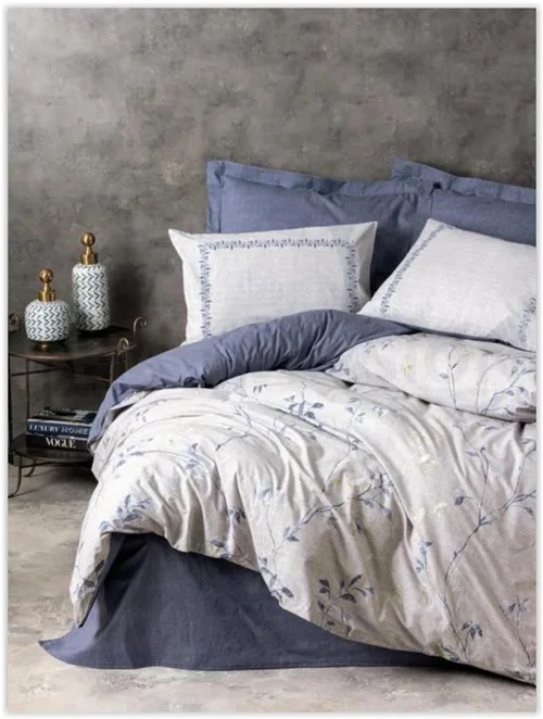 سرویس کاور روتختی کتون باکس سینگلNITSA LACIVERT COTTON BOX