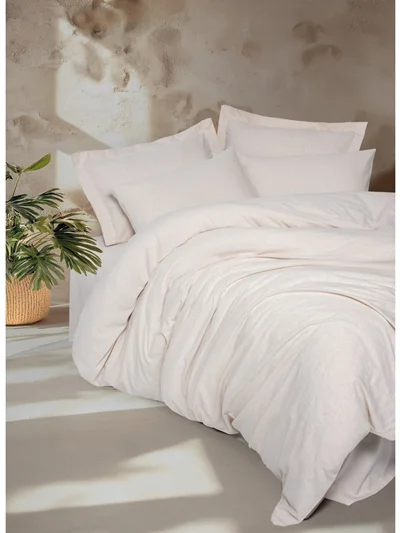 سرویس کاور روتختی کتان باکس کوئین COTTON KETEN BASIC COTTON BOX