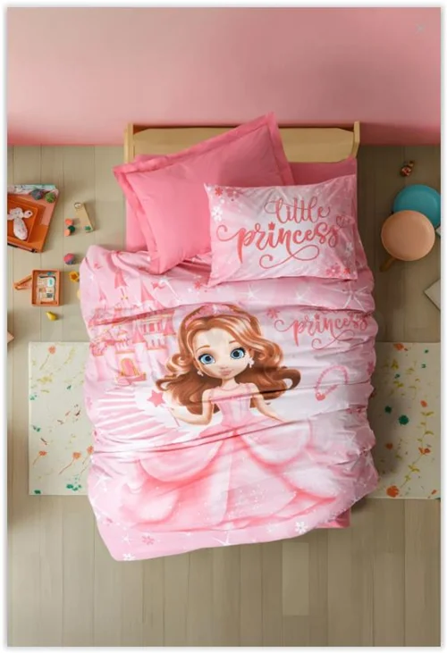 سرویس کاور روتختی کتون باکس سینگلJUNIOR GIMBIYA PEMBE COTTON BOX